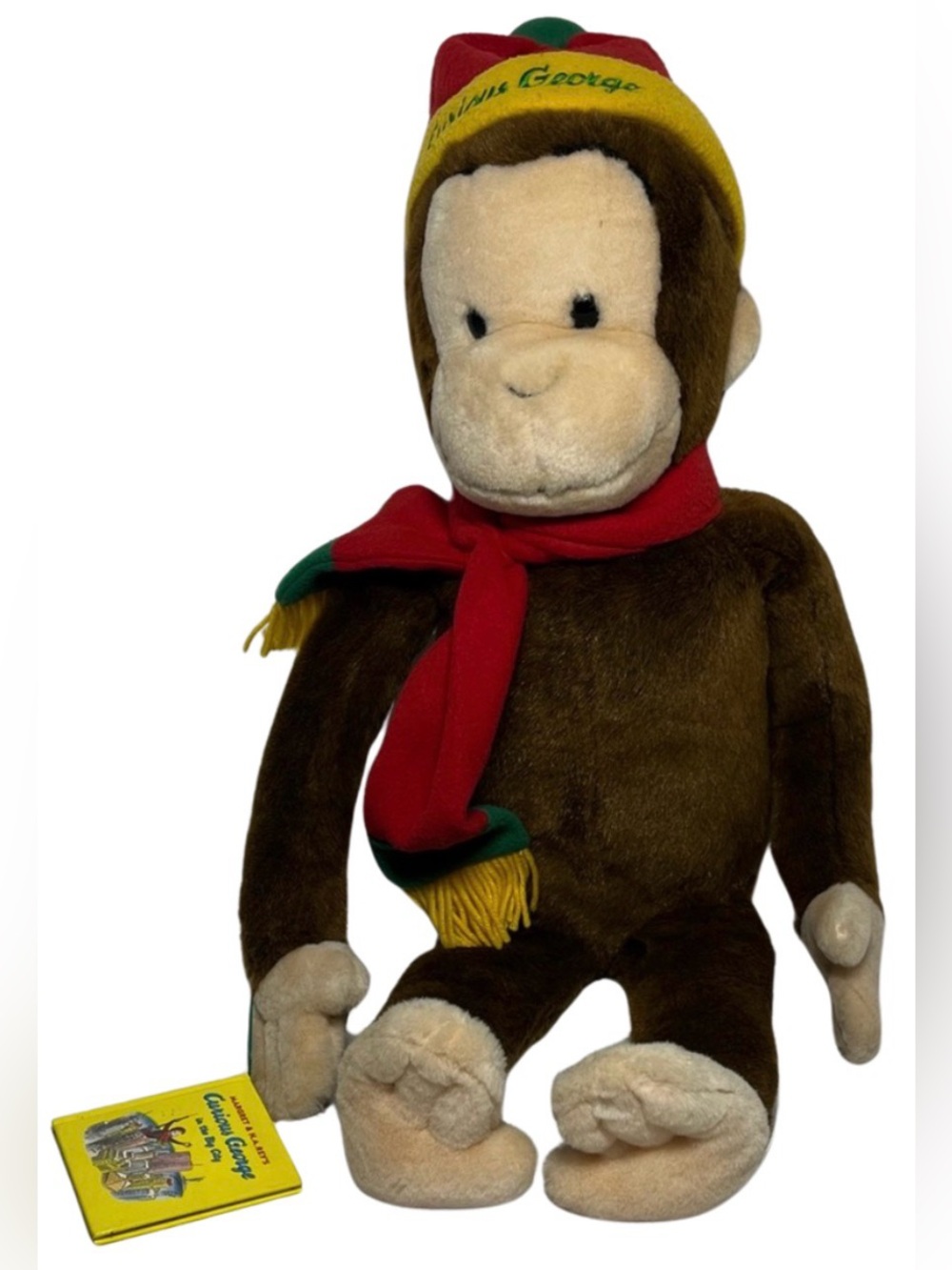 Curious George Macys 2001 Holiday Plush Mini Book Vintage Christmas Collectible